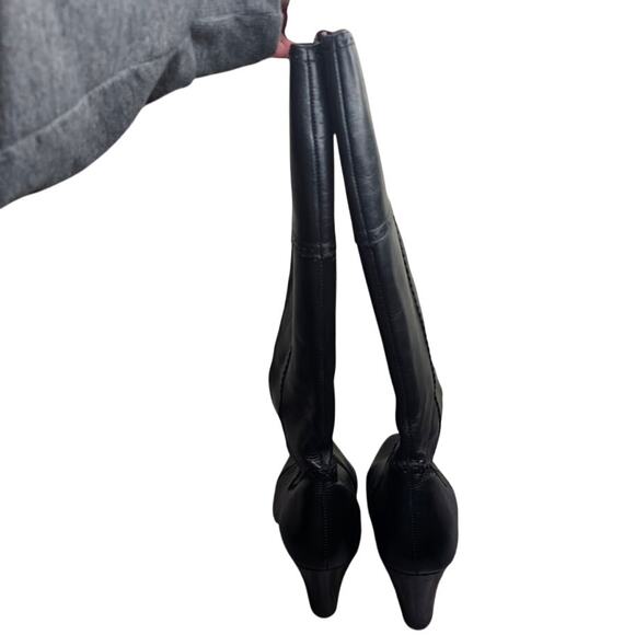 Pikolinos black leather tall knee high heeled boots Women's size 41 - Picture 4 of 7